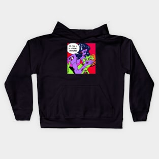 Zombie Girl Troubles Kids Hoodie